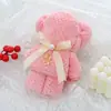 Comércio Exterior Toalha Urso de Pelúcia Fleece Coral Celebração de Casamento Atividade de Promoção de Eventos Abertura Presente Formato Presente Festa de Casamento Lembrancinhas de Festa Caixa de Presente