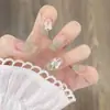 Parches para Manicura de Longitud Media, Uñas Postizas, Parches para Uñas Removibles, Estilo Popular de Celebridad de Internet, Parches para Uñas Desgastables