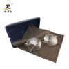 Estuche para gafas de miopía y presbicia, de cuero de color sólido, de hierro, con caja de almacenamiento para gafas ópticas, con logotipo fijo.