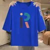Camiseta de manga tres cuartos para comercio exterior transfronterizo, camiseta casual estampada de corte holgado para mujeres de mediana edad y mayores