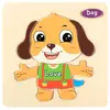 Rompecabezas de madera infantil de dibujos animados tridimensional para bebés, juguete educativo de desarrollo temprano, animal, tráfico, juguete de mano, 2-3 años