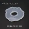 Molde de Resina de Cristal DIY Papoula Onda Irregular Base para Copo Molde de Exibição Molde Decorativo de Silicone