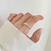 Anillo ajustable brillante s925 de cuerpo completo de plata esterlina extraíble de tres capas ligero Soo anillo ajustable para mujer 5220
