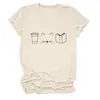 Taza, Gato, Libro, Comercio Transfronterizo, Amazon Wholesale, Corte Holgado, Versátil, Cómodo, Casual, Tallas Grandes, Manga Corta a la Moda