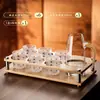 Copos de Cristal Criativos de Alta Qualidade Estilo Chinês para Uso Doméstico, Copinhos Premium de Luxo Leve, Conjunto para Servir Vinho