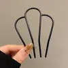 Grampo de Cabelo em Formato de Coque em U Estilo Chinês Novo, Presilha de Cabelo Simples e Moderna em Formato de U para Mulheres, Grampo de Cabelo para Penteados Coques na Nuca, Acessório de Cabelo