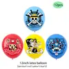 Festa de Aniversário Temática One Piece Suprimentos Bandeira de Anime Balão Decoração para Bolo Conjunto