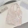 58314 Estilo Nuevo Ins Coreano Bolso de Hombro de Compras a Cuadros Perezoso y Dulce Bolso Chaleco para Ropa de Trabajo Casual Bolso de Mano