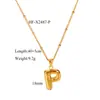 Venta Caliente Transfronteriza Europea y Americana Acero Inoxidable 26 Colgante de Collar de Letra Cadena de Clavícula Cadena de Acero de Titanio Fabricante de Collares Venta al por Mayor 18K