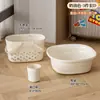 Juego de cubeta y lavabo para dormitorios estudiantiles, artículos esenciales para estudiantes de preparatoria que viven en el campus, lavabo facial para lavar la ropa