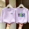 Camiseta de algodón puro para niños, estilo coreano, modelo nuevo otoño 2026, estampado de dibujos animados para niños, camisa elegante y guapa de manga larga para niños