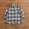 Camisa de Cuadros Pesada Estilo Americano Retro para Hombre de Primavera y Otoño, Manga Larga, Corte Holgado, Camisa de Moda Estilo Japonés, Chaqueta Cardigan para Hombre