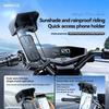 Protetor Solar e à Prova de Chuva para Veículo Elétrico REMAX, Suporte para Celular de Tomada Rápida para Motocicleta, Suporte Estável Rotativo Horizontal e Vertical