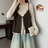 Toma real~ Camisola versátil casual holgada estilo coreano nueva de otoño para chica gorda de talla grande + camiseta de manga larga