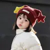 Nuevo gorro de invierno para niños con estrella y orejas de gato, gorro de lana para niñas, gorro de punto grueso a prueba de viento y cálido para bebés niños