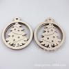 Ambiente festivo creativo navideño colgante de madera linterna de alce copo de nieve madera decorativa 10 piezas con cuerda