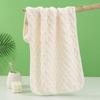 Toalla de Coral Fleece con Patrón de Nubes Clase A con Bordes Acanalados para Lavar la Cara, Secar las Manos y Secar el Cabello, Popular Toalla de Coral Fleece con Nubes