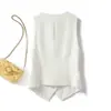 Chaleco de Traje para Mujer, Nueva Ropa Exterior Ajustada de Primavera y Otoño, Ropa en Capas, Chaleco Negro Corto para Mujer
