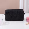 Bolsa de cosméticos vintage con diseño de rosas en jacquard para mujer, bolso de mano sencillo, bolsa de almacenamiento para cosméticos y cuidado de la piel para teléfono móvil, venta al por mayor
