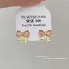 Pendientes de Plata de Ley 925 Estrella y Luna Claras Mariposa para Mujer, Pendientes Dulces y Frescos Estilo Hada de Verano, Venta al por Mayor en Puestos Callejeros