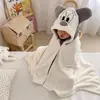 Toalla de Baño Engrosada con Terciopelo de Coral para Niños, Toalla de Baño para Niños Medianos y Grandes, Bata Suave con Capucha, Bata Absorbente para Niños