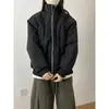 Cleanfit Chaqueta de Vuelo Americana Ropa de Algodón para Hombre Invierno Diseño Oblicuo Sentido de Diseño Silueta Bomber Ropa de Algodón