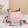 Nueva bolsa de cosméticos de PU de doble capa de alta calidad para mujer, bolsa de aseo portátil de viaje de gran capacidad, bolsa de almacenamiento en la nube