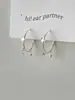 Pendientes de aro grandes en forma de estrella, un diseño de nicho con una estética de alta gama, nueva colección 2026, pendientes redondos populares, pendientes con pasador de plata y accesorios para orejas