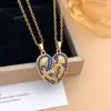 Collar Venta Caliente Transfronteriza Magnético Amor Luna Pareja Collares Accesorios Mujer Versátil Gama Alta Regalo Día de San Valentín