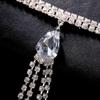 Cadena de pecho de una sola vuelta superventas de AliExpress, simple, combina con todo, multicapa, con forma de gota de agua, cadena para el cuerpo con diamantes de imitación