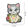 Patch Bordado de Gatinho Fofo Desenho Animado Gatinho Desenho Animado Patch Adesivo para Termocolar para Roupas Infantis, Bolsas, Patch para Roupas DIY