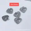 Colgante de Flor de Loto de Plata Sanqi de Plata Vieja de Shanxi Pequeñas Flores Accesorios Componentes para Manualidades y Joyería DIY