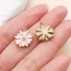 20 Estilos de Colgantes Pequeños de Aleación con Goteo de Aceite de Margarita Rosa, Flor de Cerezo y Lirio para Joyería Hecha a Mano DIY, Accesorios para Llaveros