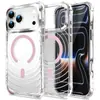 Funda de teléfono magnética de onda de aire con airbag adecuada para Apple 18ProMax iPhone16 cubierta protectora transparente anticaída de cuatro esquinas