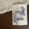 Novo Presilha de Cabelo Infantil com Laço de Strass Doce, Grampo de Cabelo, Presilha Lateral, Presilha BB