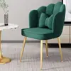 Silla con forma de flor, silla de maquillaje para el hogar, taburete de celebridad de internet de lujo ligero, respaldo simple, silla de manicura, silla de tocador para dormitorio para niñas