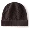 Nuevo gorro de cachemira, gorro de punto con patrón de diamantes 3D para otoño e invierno, cálido y resistente al frío, unisex, casual y versátil, adecuado para cubrir la cabeza
