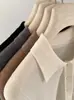Suéter de lana de una sola pieza sin costuras con patrón de espiga, lana Merino fina 100%, cuello polo, tejido de manga media para otoño