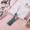Novos acessórios de marcadores de página com borla de bola de rosca longa, materiais para artesanato de nó chinês, atacado do fabricante