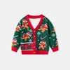 2026 Nuevo Suéter Cardigan de Navidad Hombre de Jengibre Europeo y Americano Otoño e Invierno para Niños y Niñas Chaqueta de Punto para Bebé Ropa Exterior
