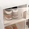 Venda Direta de Fábrica de Caixas de Sapato Magnéticas Transparentes Estilo Bloco de Montar, Espessadas e Empilháveis, Caixas de Armazenamento de Sapato à Prova de Poeira e Umidade Atacado
