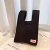 Bolso de Mano Tejido Hueco Simple Retro de Color Sólido Engrosado Ponderado Coreano Bolso Tote Abierto de Cubo para Mujer