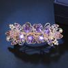Horquilla Parte Posterior de la Cabeza Clip de Cristal de Alta Gama Lazo Tiara Clip de Un Carácter para Mujer Clip Superior para Cabello Semirecogido de Madre