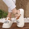 Zuecos Decorativos de Alto Valor Zapatillas Francesas Lindas de Suela Gruesa para Aumentar la Altura de Punta Cerrada 2025 Verano y Otoño Nueva Moda Versátil