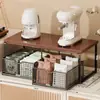 Prateleira de armazenamento de mesa para máquina de café, conjunto de chá e porta-copos de água, prateleira de armazenamento multicamadas estilo gaveta para temperos de cozinha, mesa de armazenamento compartimentada