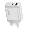 Cargador PD QC3.0 de Nitruro de Galio de 45W Adaptador A C de Doble Puerto 45W Adaptador para Notebook de Calibre Británico
