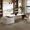 Conjunto Criativo de Mesa e Cadeira para Escritório, Mesa de Presidente de Escritório, Mesa de Gerente, Mesa Executiva, Mesa de Chefe de Luxo Leve, Simples e Moderna