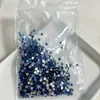 Azul Claro Fundo Plano Pequeno Redondo Strass Decorações para Unhas Tendência Brilhante Ss4 Azul Fundo Plano Strass Decorações para Unhas com Strass