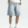 Shorts Esportivo de Verão para Homens, Marca da Moda, Corte Solto, Tamanho Grande, Estilo Americano, Cor Sólida, Shorts Casuais Versáteis de Cinco Pontos