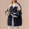 Chaqueta Guapa de Color Contrastante Plagiant para Mujer Nueva Moda Primavera y Otoño 2025 Chaqueta Casual Versátil Moda Marca de Moda Estilo Hong Kong Holgada Chaqueta de Carga
